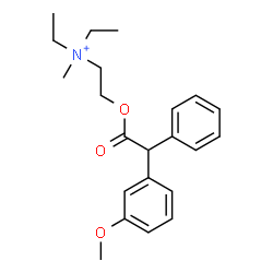 ChemSpider 2D Image | N,N-Diethyl-2-[2-(3-methoxyphenyl)(phenyl)acetoxy]-N-methylethanaminium | C22H30NO3