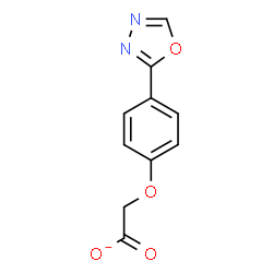 ChemSpider 2D Image | [4-(1,3,4-Oxadiazol-2-yl)phenoxy]acetate | C10H7N2O4