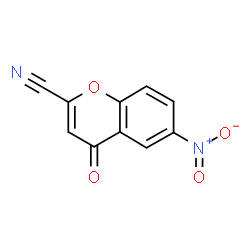 ChemSpider 2D Image | 6-Nitro-4-oxo-4H-chromene-2-carbonitrile | C10H4N2O4