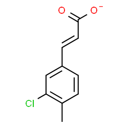 ChemSpider 2D Image | (2E)-3-(3-Chloro-4-methylphenyl)acrylate | C10H8ClO2