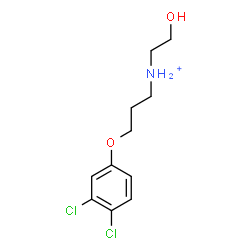 ChemSpider 2D Image | 3-(3,4-Dichlorophenoxy)-N-(2-hydroxyethyl)-1-propanaminium | C11H16Cl2NO2