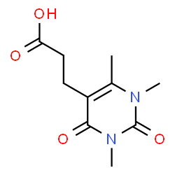 ChemSpider 2D Image | 3-(1,3,6-Trimethyl-2,4-dioxo-1,2,3,4-tetrahydro-5-pyrimidinyl)propanoic acid | C10H14N2O4