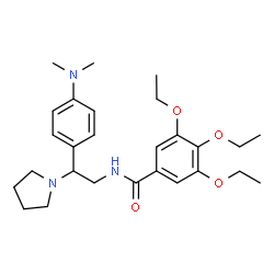 ChemSpider 2D Image | N-{2-[4-(Dimethylamino)phenyl]-2-(1-pyrrolidinyl)ethyl}-3,4,5-triethoxybenzamide | C27H39N3O4