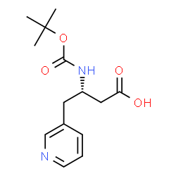 ChemSpider 2D Image | (S)-3-((tert-butoxycarbonyl)amino)-4-(pyridin-3-yl)butanoic acid | C14H20N2O4