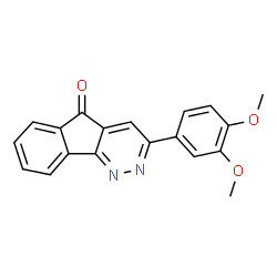 ChemSpider 2D Image | 3-(3,4-Dimethoxyphenyl)-5H-indeno[1,2-c]pyridazin-5-one | C19H14N2O3