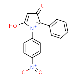 ChemSpider 2D Image | 5-Hydroxy-1-(4-nitrophenyl)-3-oxo-2-phenyl-3H-pyrrolium | C16H11N2O4