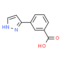 ChemSpider 2D Image | 3-(1H-Pyrazol-3-yl)benzoic acid | C10H8N2O2
