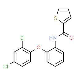ChemSpider 2D Image | N-[2-(2,4-Dichlorophenoxy)phenyl]-2-thiophenecarboxamide | C17H11Cl2NO2S