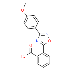 ChemSpider 2D Image | 2-[3-(4-Methoxyphenyl)-1,2,4-oxadiazol-5-yl]benzoic acid | C16H12N2O4