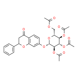 ChemSpider 2D Image | 4-Oxo-2-phenyl-3,4-dihydro-2H-chromen-7-yl 2,3,4,6-tetra-O-acetyl-beta-D-glucopyranoside | C29H30O12