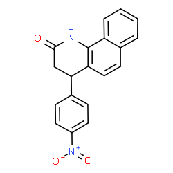 ChemSpider 2D Image | 4-(4-Nitrophenyl)-3,4-dihydrobenzo[h]quinolin-2(1H)-one | C19H14N2O3
