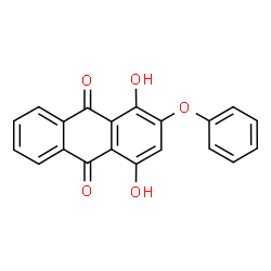 ChemSpider 2D Image | 1,4-Dihydroxy-2-phenoxy-9,10-anthraquinone | C20H12O5