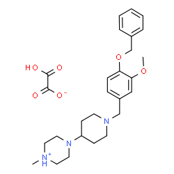 ChemSpider 2D Image | 4-{1-[4-(Benzyloxy)-3-methoxybenzyl]-4-piperidinyl}-1-methylpiperazin-1-ium hydrogen oxalate | C27H37N3O6