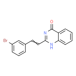 ChemSpider 2D Image | 2-[2-(3-Bromophenyl)vinyl]-4(1H)-quinazolinone | C16H11BrN2O