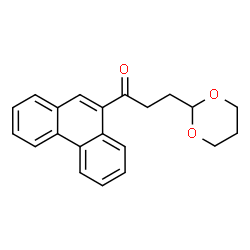 ChemSpider 2D Image | 3-(1,3-Dioxan-2-yl)-1-(9-phenanthryl)-1-propanone | C21H20O3