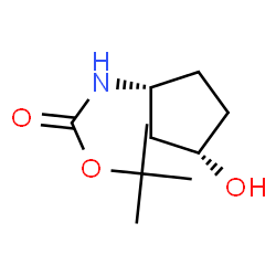 ChemSpider 2D Image | tert-butyl N-[cis-3-hydroxycyclopentyl]carbamate | C10H19NO3