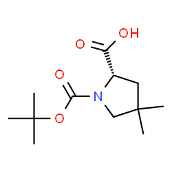 ChemSpider 2D Image | 1-(1,1-Dimethylethyl) (2S)-4,4-dimethyl-1,2-pyrrolidinedicarboxylate | C12H21NO4