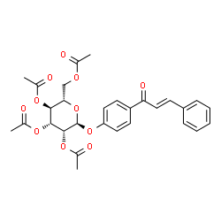 ChemSpider 2D Image | 4-[(2E)-3-Phenyl-2-propenoyl]phenyl 2,3,4,6-tetra-O-acetyl-alpha-L-mannopyranoside | C29H30O11
