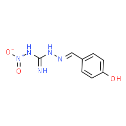 ChemSpider 2D Image | (2E)-2-(4-Hydroxybenzylidene)-N-nitrohydrazinecarboximidamide | C8H9N5O3