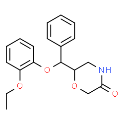 ChemSpider 2D Image | 6-[(2-Ethoxyphenoxy)(phenyl)methyl]-3-morpholinone | C19H21NO4