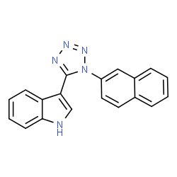 ChemSpider 2D Image | 3-[1-(2-Naphthyl)-1H-tetrazol-5-yl]-1H-indole | C19H13N5