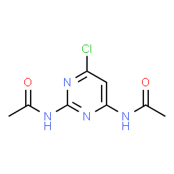 ChemSpider 2D Image | N,N'-(6-Chloro-2,4-pyrimidinediyl)diacetamide | C8H9ClN4O2