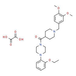 ChemSpider 2D Image | [1-(3,4-Dimethoxybenzyl)-4-piperidinyl][4-(2-ethoxyphenyl)-1-piperazinyl]methanone ethanedioate (1:1) | C29H39N3O8