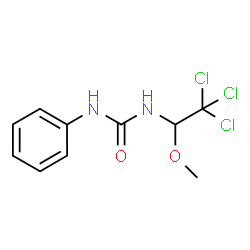 ChemSpider 2D Image | 1-Phenyl-3-(2,2,2-trichloro-1-methoxyethyl)urea | C10H11Cl3N2O2