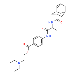 ChemSpider 2D Image | 2-(Diethylamino)ethyl 4-{[N-(adamantan-1-ylcarbonyl)alanyl]amino}benzoate | C27H39N3O4