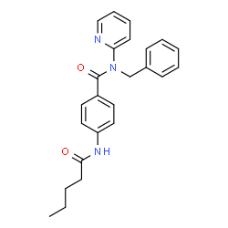 ChemSpider 2D Image | N-Benzyl-4-(pentanoylamino)-N-(2-pyridinyl)benzamide | C24H25N3O2