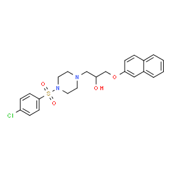 ChemSpider 2D Image | 1-{4-[(4-Chlorophenyl)sulfonyl]-1-piperazinyl}-3-(2-naphthyloxy)-2-propanol | C23H25ClN2O4S