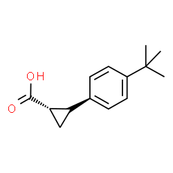 ChemSpider 2D Image | (1S,2R)-2-(4-tert-Butylphenyl)cyclopropanecarboxylic acid | C14H18O2