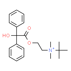 ChemSpider 2D Image | N-{2-[2-Hydroxy(diphenyl)acetoxy]ethyl}-N,N,2-trimethyl-2-propanaminium | C22H30NO3
