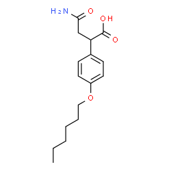 ChemSpider 2D Image | 4-Amino-2-[4-(hexyloxy)phenyl]-4-oxobutanoic acid | C16H23NO4