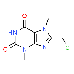 ChemSpider 2D Image | 8-(Chloromethyl)-3,7-dimethyl-1H-purine-2,6(3H,7H)-dione | C8H9ClN4O2
