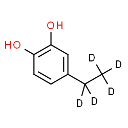 ChemSpider 2D Image | 4-(~2~H_5_)Ethyl-1,2-benzenediol | C8H5D5O2