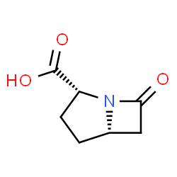 ChemSpider 2D Image | (2R,5S)-7-Oxo-1-azabicyclo[3.2.0]heptane-2-carboxylic acid | C7H9NO3