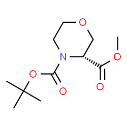 ChemSpider 2D Image | 4-tert-Butyl 3-methyl (3R)-morpholine-3,4-dicarboxylate | C11H19NO5
