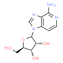 ChemSpider 2D Image | 1-(D-Ribofuranosyl)-1H-imidazo[4,5-c]pyridin-4-amine | C11H14N4O4
