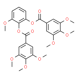 ChemSpider 2D Image | 3-Methoxy-1,2-phenylene bis(3,4,5-trimethoxybenzoate) | C27H28O11