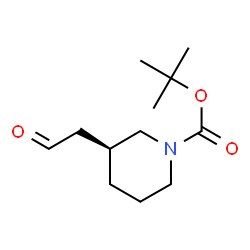 ChemSpider 2D Image | 2-Methyl-2-propanyl (3S)-3-(2-oxoethyl)-1-piperidinecarboxylate | C12H21NO3