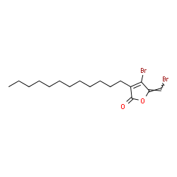 ChemSpider 2D Image | (5E)-4-Bromo-5-(bromomethylene)-3-dodecyl-2(5H)-furanone | C17H26Br2O2