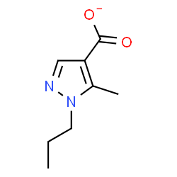 ChemSpider 2D Image | 5-Methyl-1-propyl-1H-pyrazole-4-carboxylate | C8H11N2O2