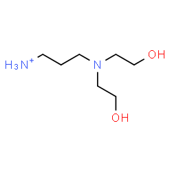 ChemSpider 2D Image | 3-[Bis(2-hydroxyethyl)amino]-1-propanaminium | C7H19N2O2