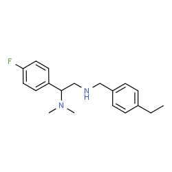 ChemSpider 2D Image | N~2~-(4-Ethylbenzyl)-1-(4-fluorophenyl)-N~1~,N~1~-dimethyl-1,2-ethanediamine | C19H25FN2