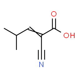 ChemSpider 2D Image | 2-Cyano-4-methyl-2-pentenoic acid | C7H9NO2