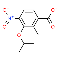 ChemSpider 2D Image | 3-Isopropoxy-2-methyl-4-nitrobenzoate | C11H12NO5