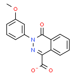 ChemSpider 2D Image | 3-(3-Methoxyphenyl)-4-oxo-3,4-dihydro-1-phthalazinecarboxylate | C16H11N2O4