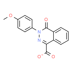 ChemSpider 2D Image | 3-(4-Methoxyphenyl)-4-oxo-3,4-dihydro-1-phthalazinecarboxylate | C16H11N2O4