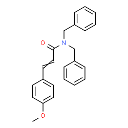 ChemSpider 2D Image | N,N-Dibenzyl-3-(4-methoxyphenyl)acrylamide | C24H23NO2